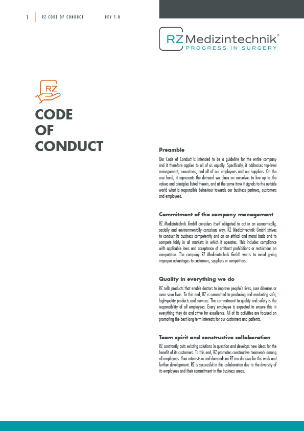Code of Conduct (EN) - Certificates / Documents